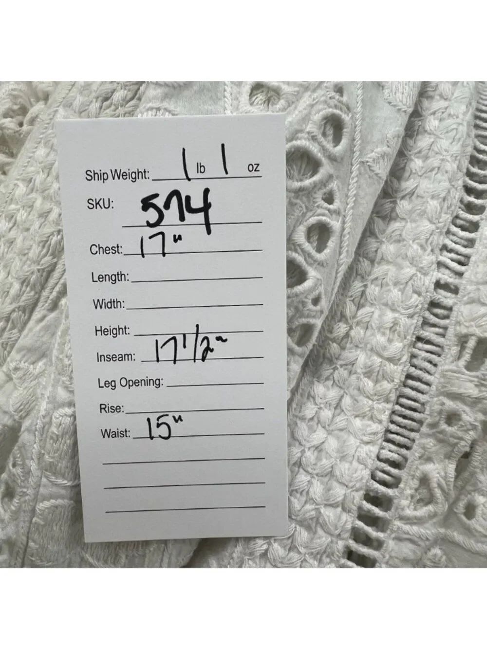 Free People Mikayla White Eyelet Lace Ruffle Jumpsuit Boho Chic Open Back SZ XS - Picture 13 of 13
